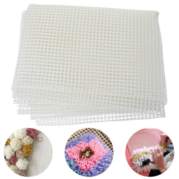Raindrops Supplies Woven Floor Mat Rug Making Mesh Office 100X150CM White