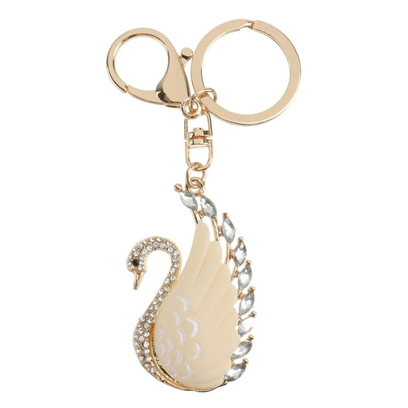 Raindrops Swan Rose Keychain 1 Piece Elegant Party Key Holder Accessory Gift