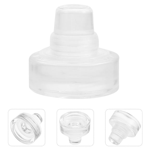 Raindrops T Shaped Glass and Silicone Wine Bottle Stopper for Home and Restaurants Reusable Transparent