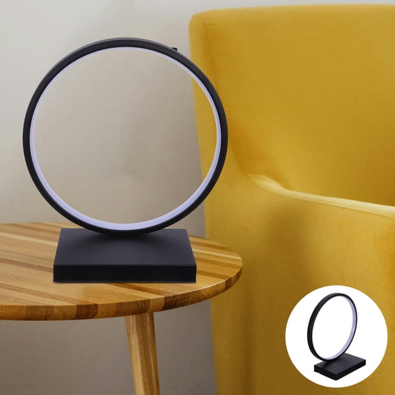 Raindrops Modern Black Circle LED Lamp Artistic Table Light for Bedside Night Use