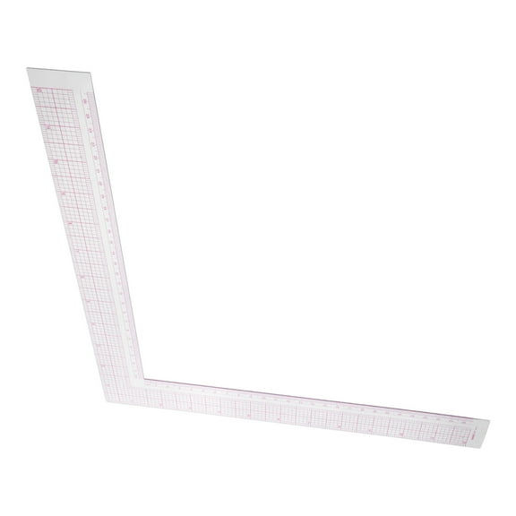 Raindrops Tailor Measuring L Ruler High Precision Sewing Tool for Fabric Pattern Grading Drawing Ergonomic Plastic Right Angle Ruler