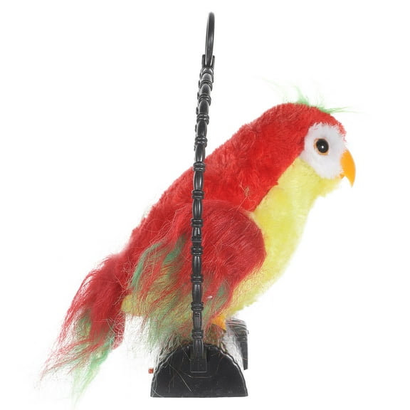 Raindrops Talking Parrot on Swing Toy Repeat Red Recordable