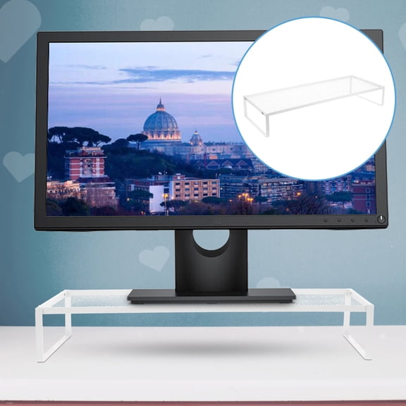 Raindrops Tall Desk Riser Shelf for Computer Monitor Stand, Elevated Workspace Organizer for Office and Home Use