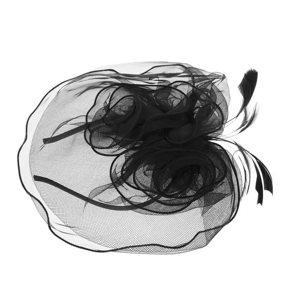 Raindrops Black Bridal Hair Comb with Veil Double Layer Mesh Design Ideal for Weddings and Gatherings