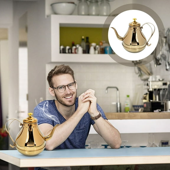 Raindrops Tea Pot Stainless Steel for Adults Heat and Cold Resistance with Straining Function 1Pack