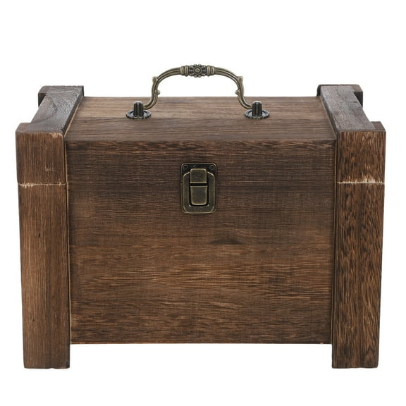 Raindrops Tea Storage Chest Vintage Tea Chest Box Wooden Tea Storage Organizer For Home Use