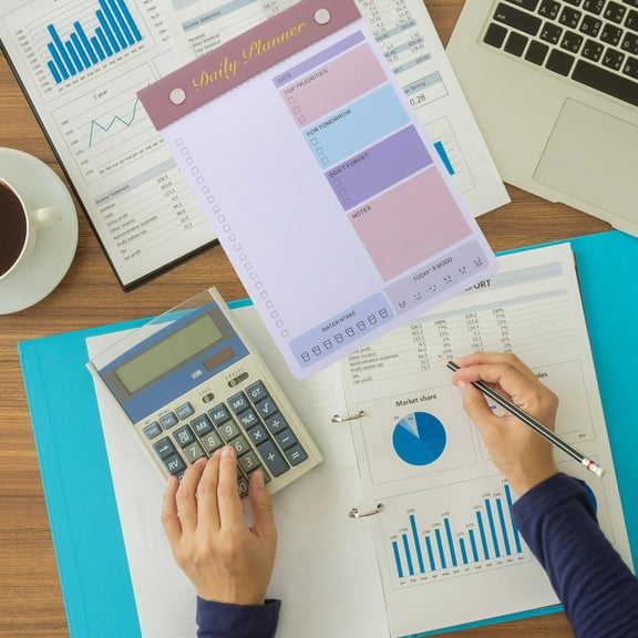 Raindrops Tearable notepad for Writing Use with Simple Planner Design Multi Color Portable and Long Lasting 5.5 x 8.5 Inches