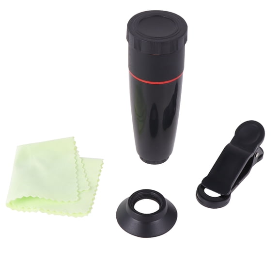 Raindrops Phone Telescope Lens with 12x for Amazing Visual Experience on Most Mobile Phones Black ABS