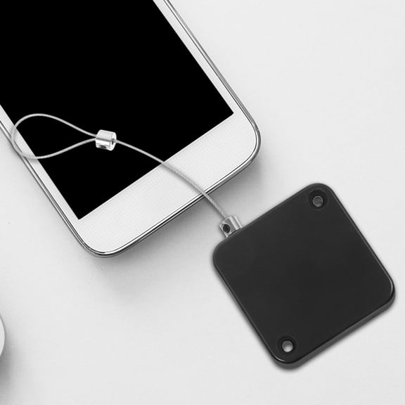 Raindrops Telescopic Anti Lost Tools Cable Lock Retractable Tidy Black