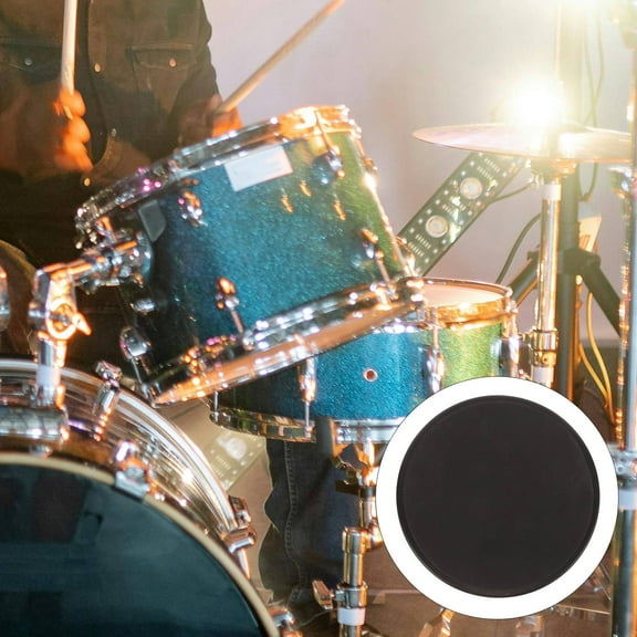 Raindrops  Tenor Drum Pad Pads Portable Quiet Electronic Practice Black