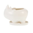 thumbnail image 1 of Raindrops  Terracotta Environmentally Friendly Flower Pot Rhinoceros Shaped, 1 of 8