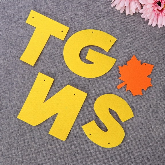 Raindrops Thank You Banner Garland for Party Decoration Reusable Non Woven Fabric Assorted Color Fits Indoors Outdoors 70 Characters