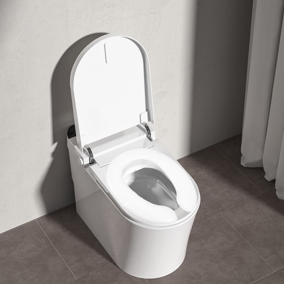 Raindrops Thicken Toilet Seat Cover Pads White PU 1Pack