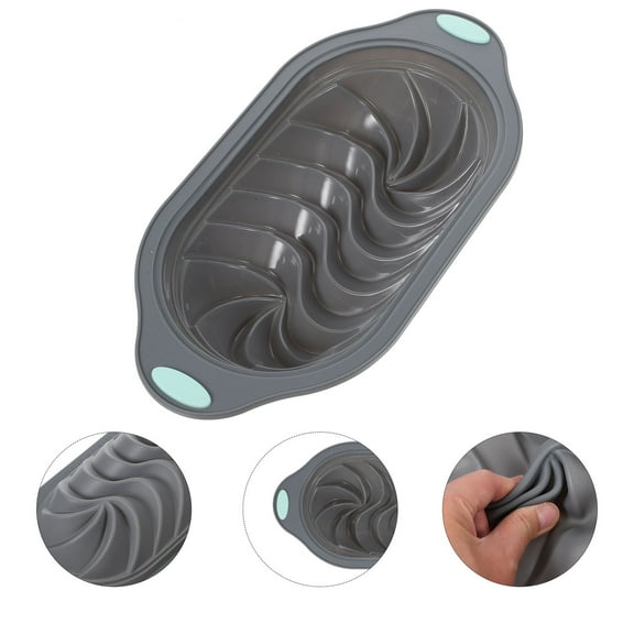 CRILSTYLEO Flexible Silicone Bread Mold Loaf Pan in Light Grey for Homemade Bread, Toast, Baking and Kitchen Use