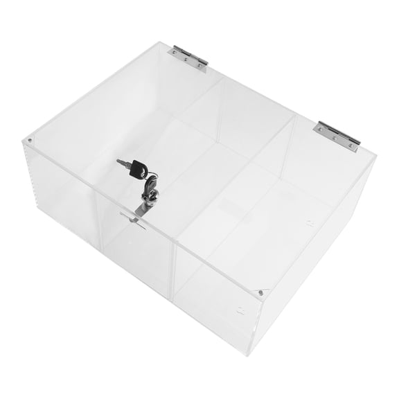 Raindrops Three Layer Acrylic Display Cabinet Wall Mounted Clear Locking Storage Case