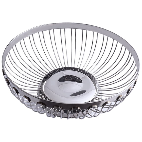 Raindrops Wire Fruit Baskets Silver Stainless Steel 1Pcs