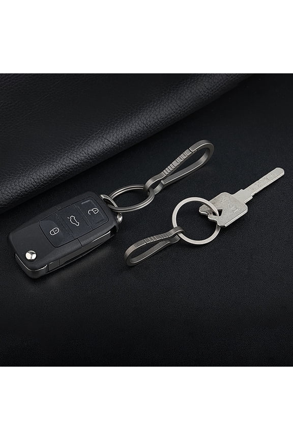 Men's Titanium Keychain in Grey - Compact, , Lightweight for Everyday Carry and Daily Use