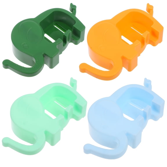 Raindrops Cute Elephant Toothbrush Holder Wall Mount with Adhesive Backing for Easy Installation Assorted Color ABS Plastic