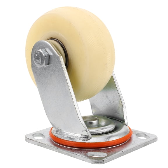 Raindrops Beige Nylon Plate Casters with Silent Swivel Wheels for Smooth and Easy Mobility of Home Furniture