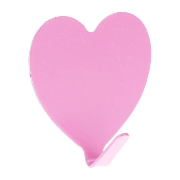 DEMACRIO Heart Adhesive Charm Hook Stainless Steel Pink 1Pcs for Entryway