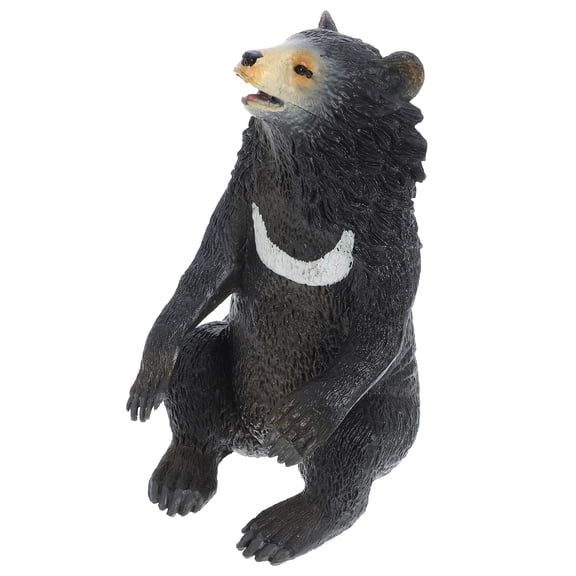 Raindrops Outdoor Bear Statue Black PVC Home Decor 1Pcs 3.9X2.6X2.4In