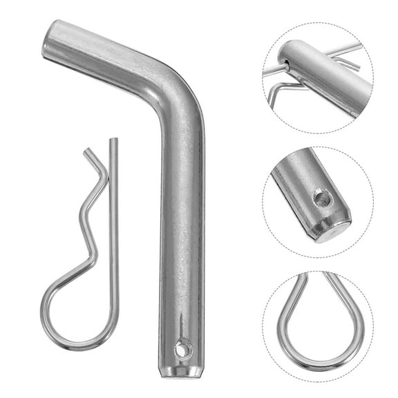 Raindrops Trailer Hitch Receiver Locking Pin 1 Set Silver Iron Stability Improvement for Vehicle Security 5 8 Inch Pin