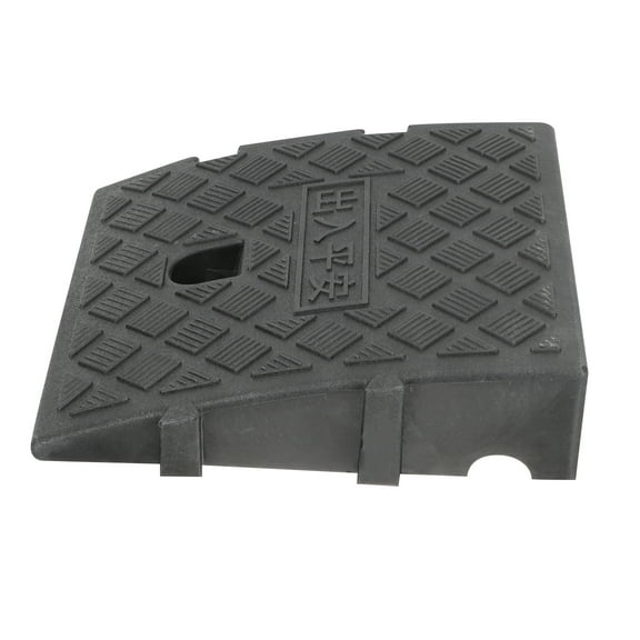 SHOWERORO Compression Resistance Triangular Ramp Mat for Driveway and Sidewalk Black 10Pcs