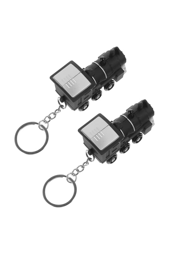 Train Key Ring LED Flashlight Keychain for Kids Black