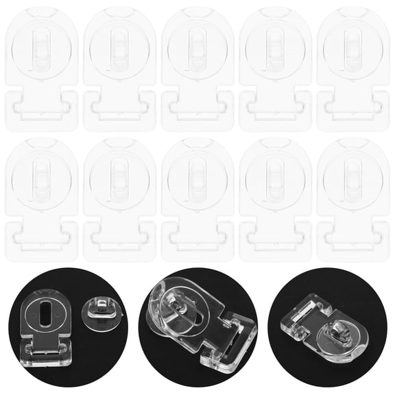 FOMIYES 10Pcs Transparent Small Box Hasp Locks for Jewelry Boxes and Cabinet Accessories