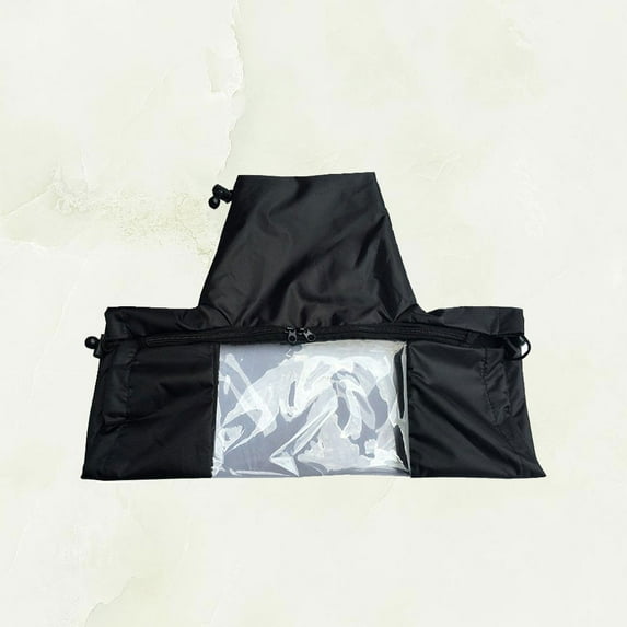 Raindrops Transparent Camera Case Black Rainproof Protective Cover for Outdoor Use 1 Piece