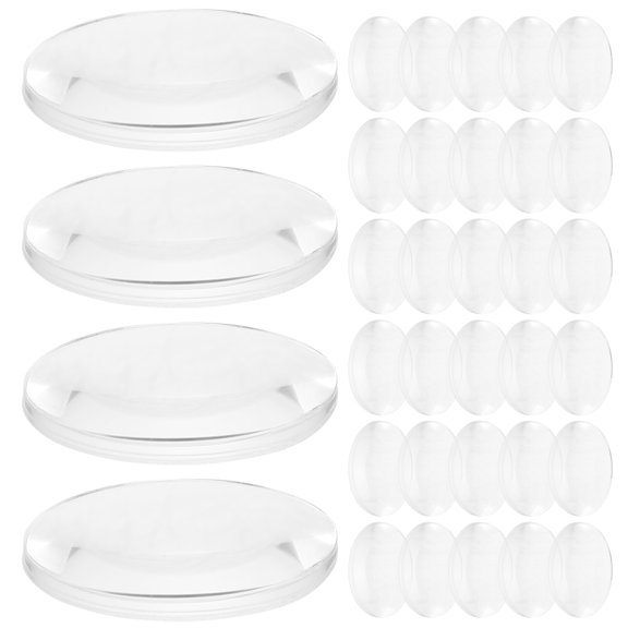 CHICHUMID Clear Biconvex Lenses, Professional Acrylic, 60Pcs for Physics Teaching