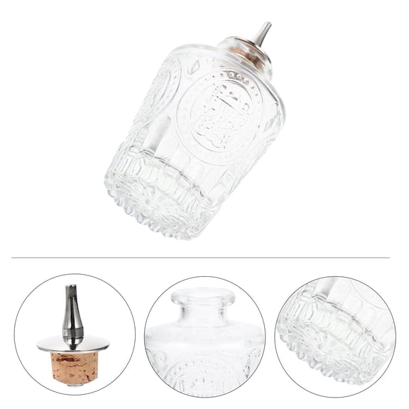 SEWACC Professional Mixer Glass Bottle Transparent For Hotel 1Pcs 5.1x2.8in