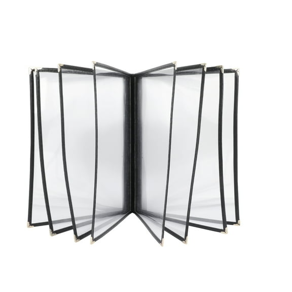 Raindrops Transparent Menu Cover Waterproof Restaurant Holders Food Recipe Binder Black