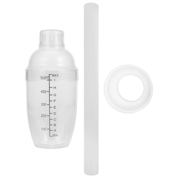 Raindrops Transparent PP Espresso Shaker Cup for Home 500ml Bartending Coffee Mixer with Design