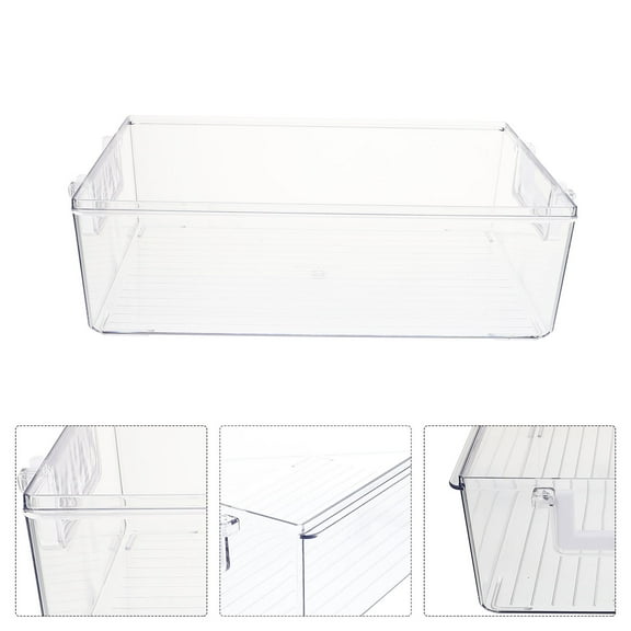 Raindrops Transparent Plastic Storage Box for Kitchen Use with Compartment Design and HighGrade Material Safe for Food Storage 1pc