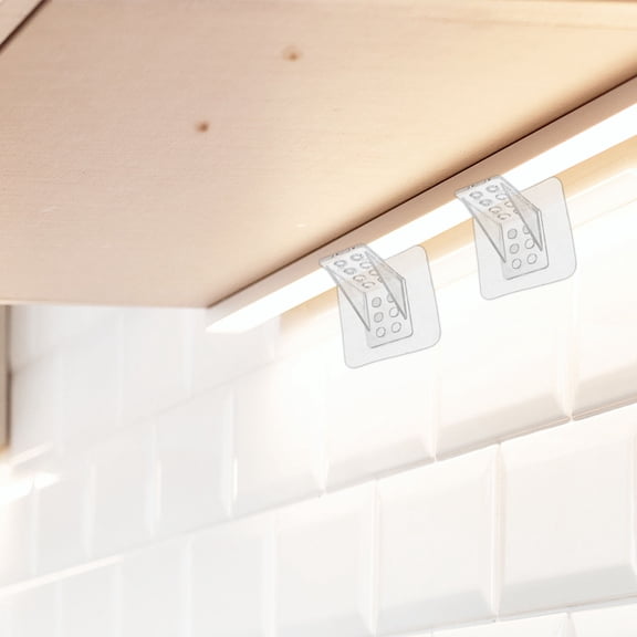 Raindrops Transparent Reinforced Shelf Brackets with Exquisite Design for Home Use 8pcs Plastic PVC