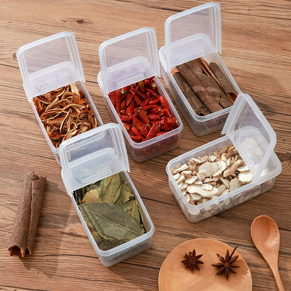 Raindrops Transparent Spice Storage Holder for Kitchen Made of PP Material 2 Pcs