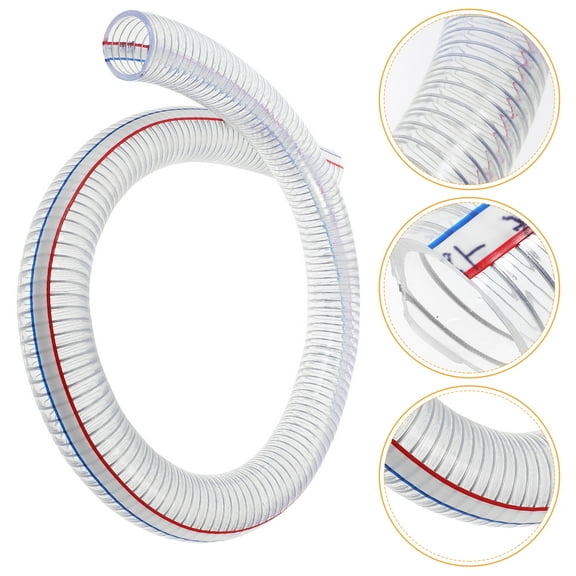 FOMIYES Durable Plated Silver PVC Flexible Hose for Agricultural and Industrial Water Suction