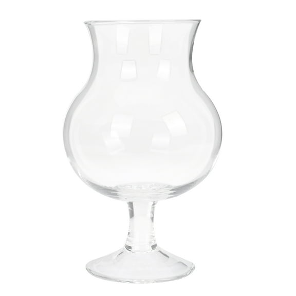 Raindrops Transparent Tulip Shaped Footed Cup Glass Drinkware for Home Bar Use, Elegant Design 6 oz