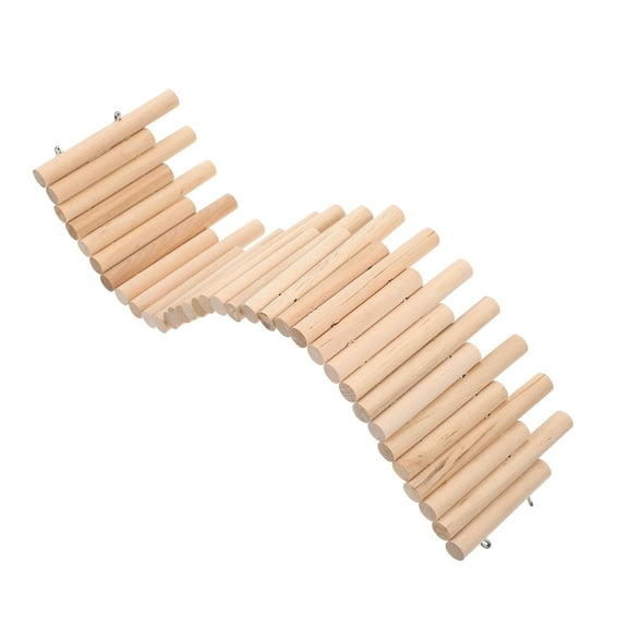 Raindrops Transparent Wooden Fence Hamster Cage Ladder for Pet Exercise and Climbing Fun