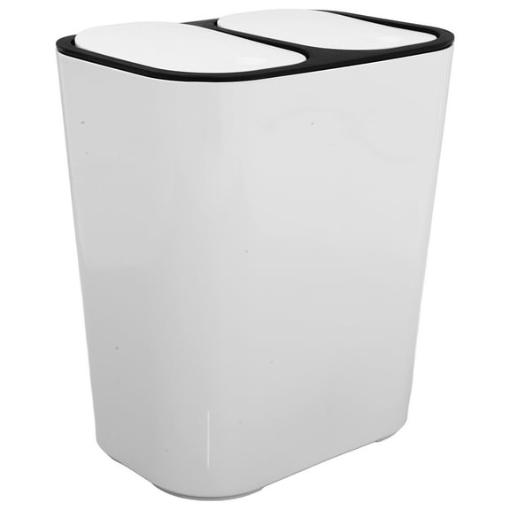 Raindrops Trash Can Dual Compartment Recycling Waste Bin Trash Storage Box Container for Kitchen