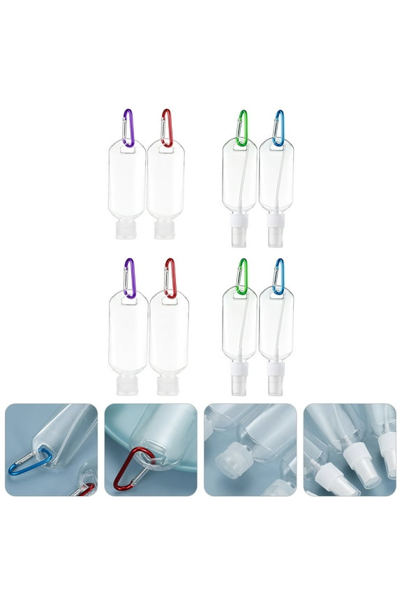 Travel Bottles with Keychains, Small Leakproof Containers for Toiletries and Cosmetics