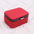 thumbnail image 1 of Raindrops Travel Necklace Organizer Mini Jewelry Box 1Set Red Rectangular Shape Portable for Women's Use, 1 of 8
