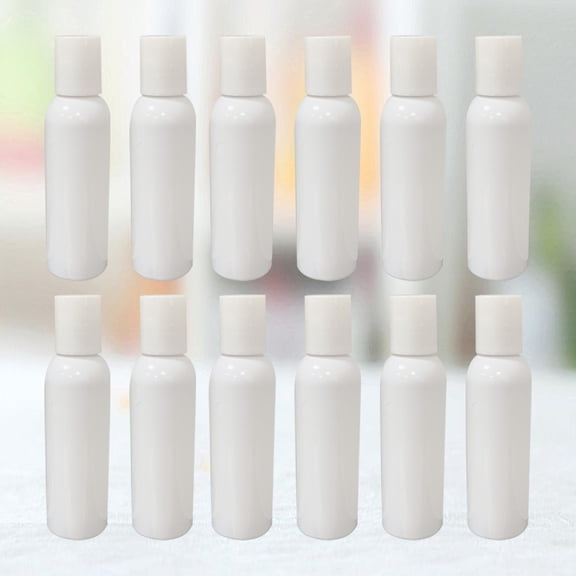 FOMIYES Plastic Round Bottle White 12Pcs Portable Subpackaging