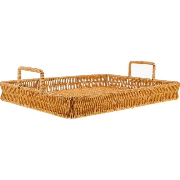 Raindrops Tray Functional Wicker Storage Basket Coffee Table Decor Fruit