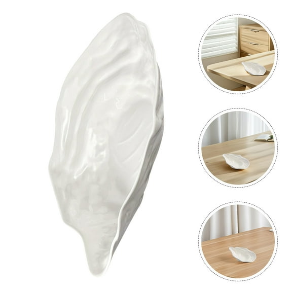 Raindrops  Tray for Material Oyster Shell Ceramic Bowl Decorative White