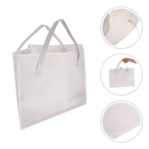 LABRIMP Beige Triangle Hanger Storage Bag with Handles for Closet, Laundry, and Home Organization