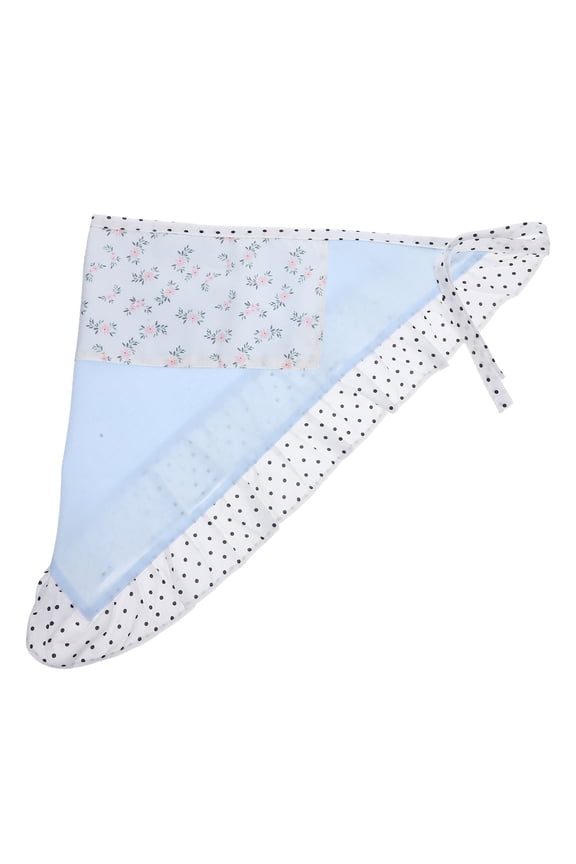 Hippie Flower Headband Triangle Scarf In Light Blue Color With Fresh Design For Casual Outings 1Pcs