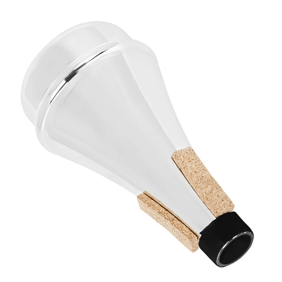 FOMIYES Trumpet Practice Mute, Plated Silver ABS, Reduces Noise, Lightweight, Perfect for Beginners