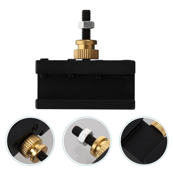 Raindrops Black Aluminum Alloy Tool Post Clamp for Lathe Fast Change Cutter Holder Kit